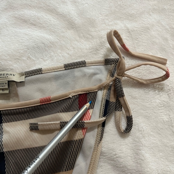 Burberry Plaid Bikini Set in Tan and Black - Picture 12 of 14